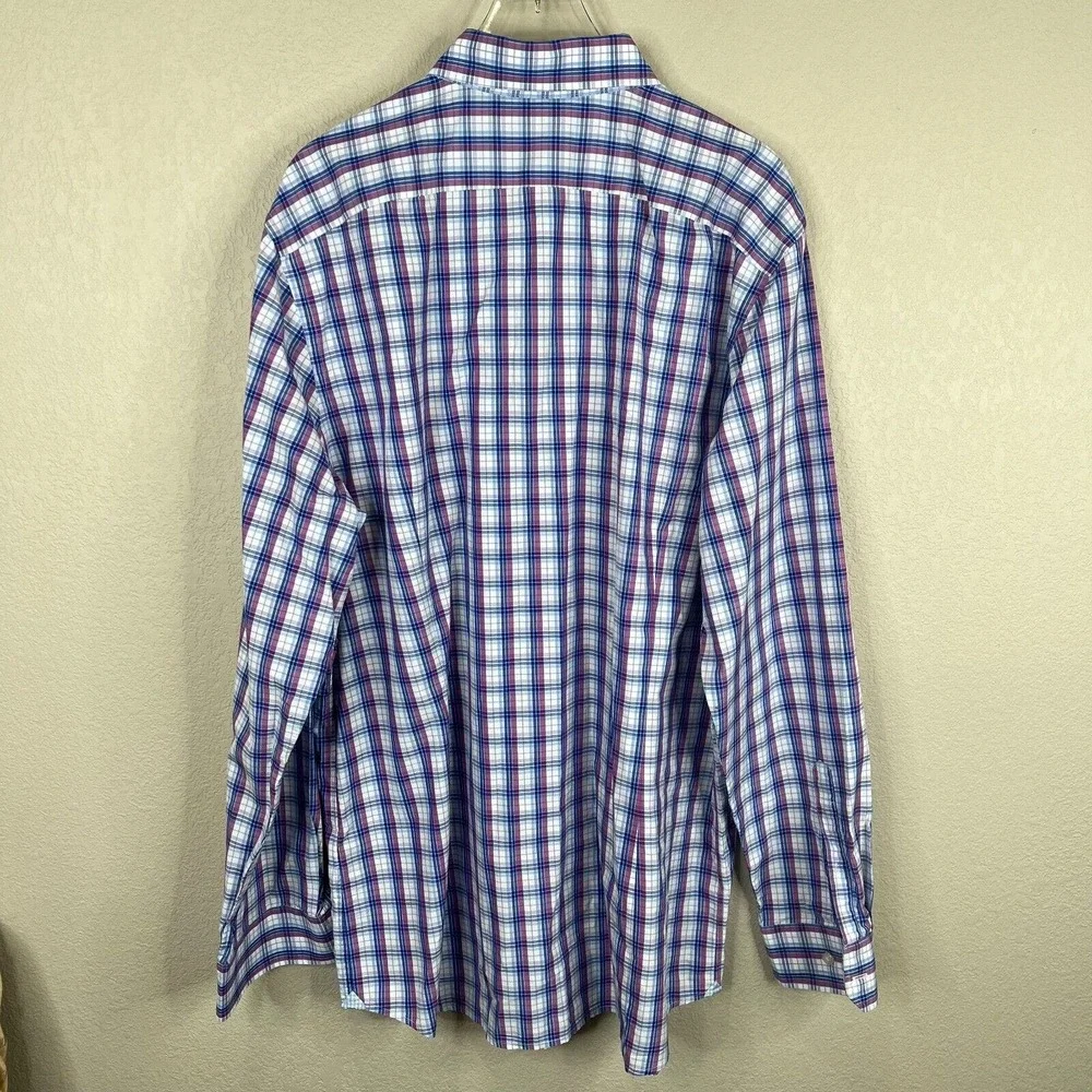 Banana Republic Men's Grant Fit Plaid Button Down‎ Shirts Long Sleeve Size XL